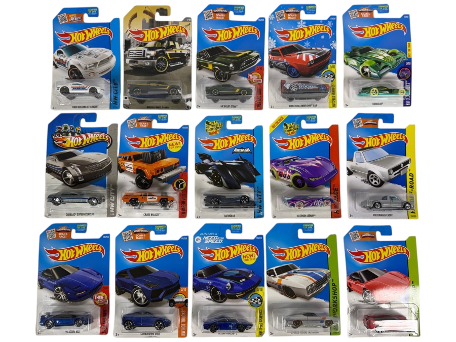 Just Added - (15) Vintage Hot Wheels Diecast Cars New in Packaging