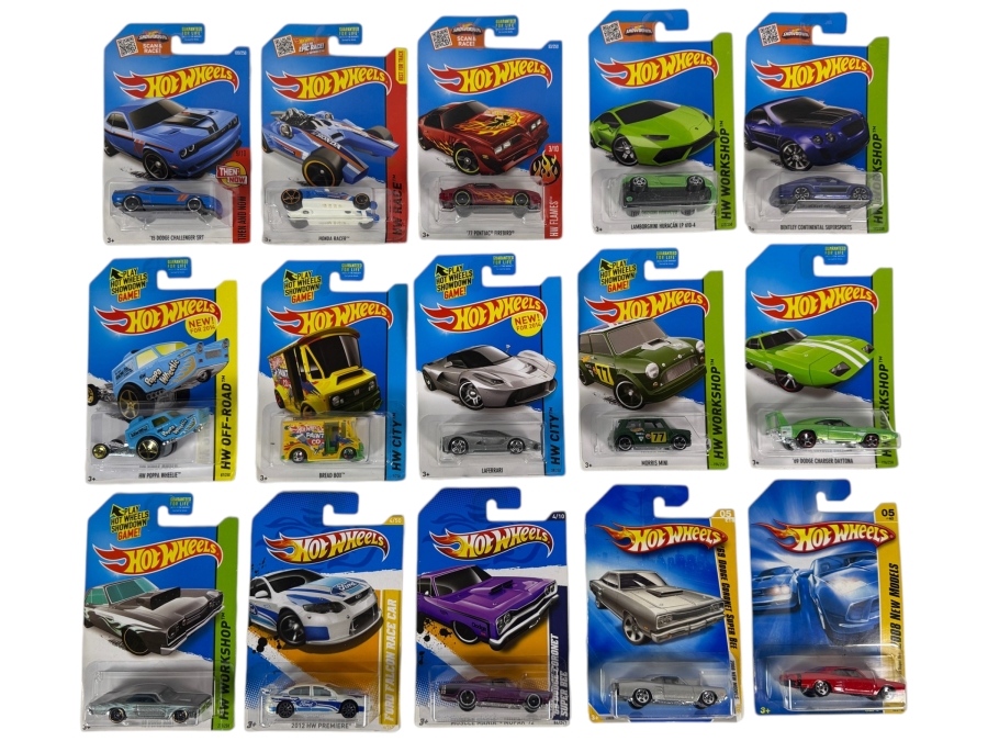 Just Added - (15) Vintage Hot Wheels Diecast Cars New in Packaging