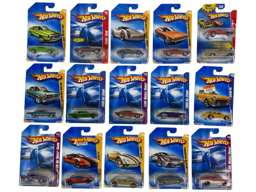 Just Added - (15) Vintage Hot Wheels Diecast Cars New in Packaging