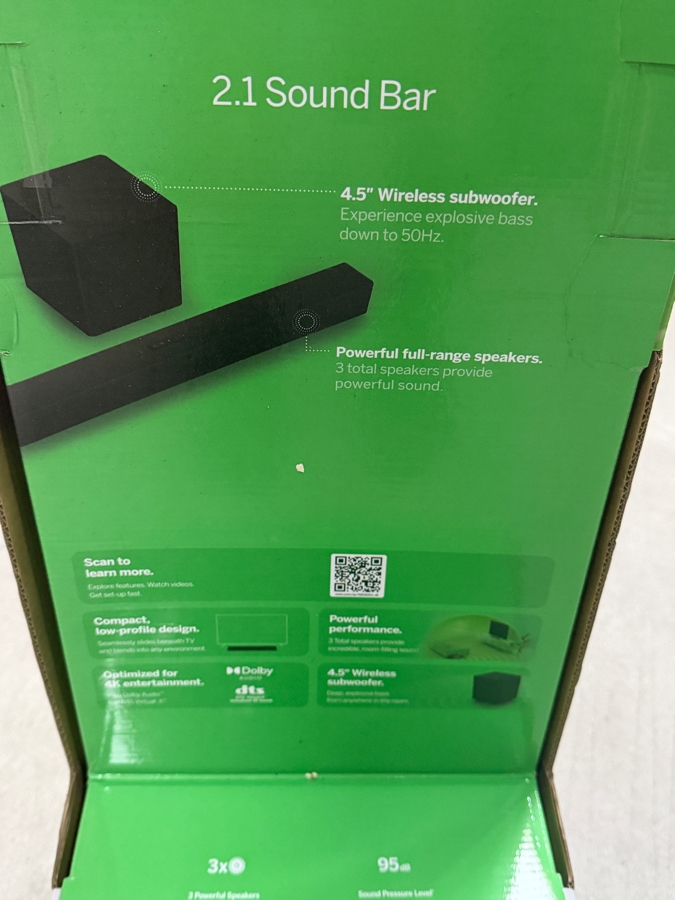 Just Added - New VIZIO SV210X-08 2.1 Soundbar SE Home Theater System With 4.5 Inch Wireless Subwoofer Boxed Set [Photo 2]