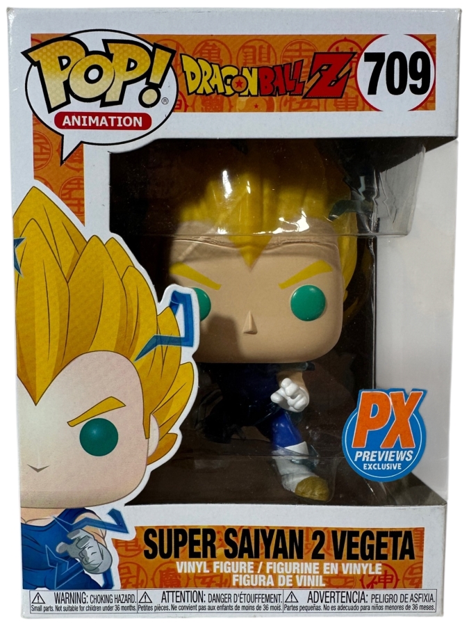 Funko Pop! Animation Dragon Ball Z Super Saiyan 2 Vegeta PX Previews Exclusive Vinyl Figure #709
