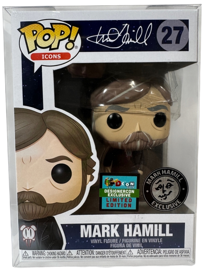 Funko Pop! Icons Mark Hamill (Black Tee) DesignerCon 2019 Limited Edition Exclusive Vinyl Figure #27