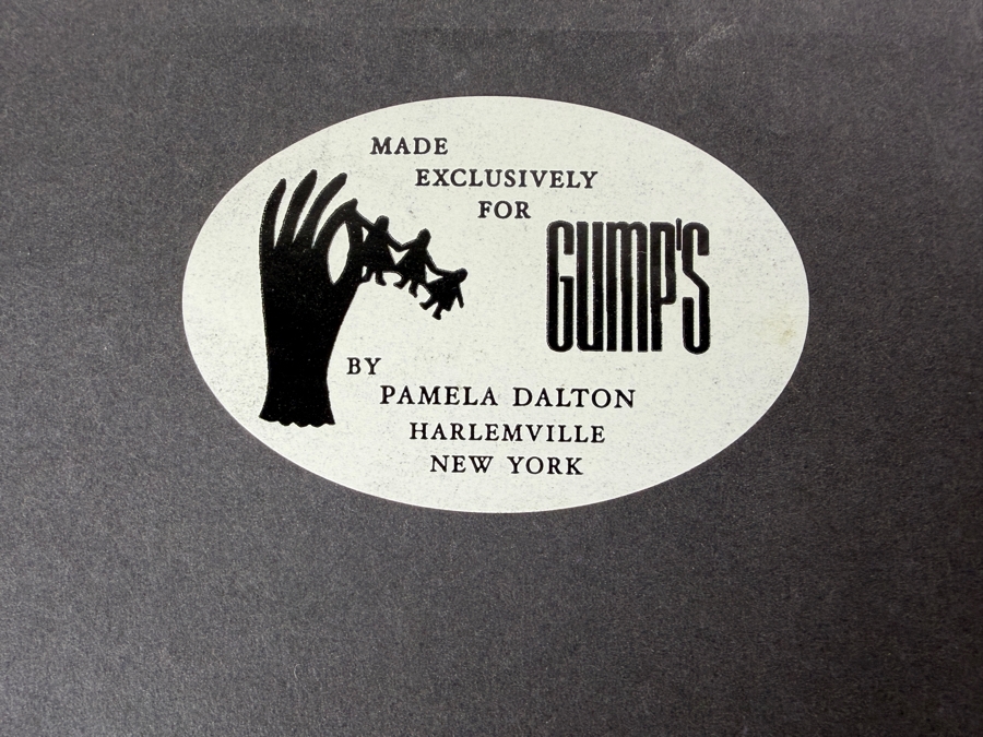 Pamela Dalton Halloween Children In Costume Trick Or Treating Scherenschnitte Cut Paper Art Framed Exclusively For Gump's 18W X 8.5H [Photo 6]