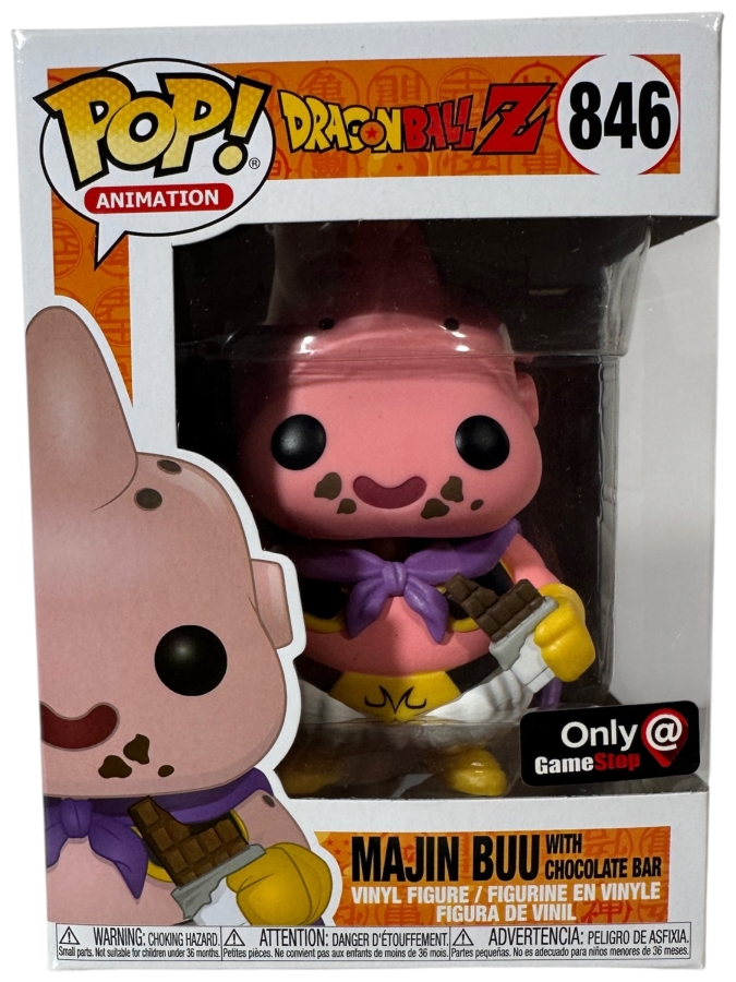 Funko Pop! Animation Dragon Ball Z Majin Buu With Chocolate Bar GameStop Exclusive Vinyl Figure #846