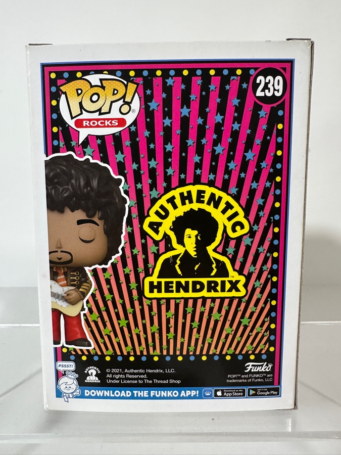 Funko Pop! Rocks Authentic Hendrix Jimi Hendrix (Napoleonic Hussar Jacket) Funko Shop Exclusive Vinyl Figure #239 Estimate $15 - $30 [Photo 3]