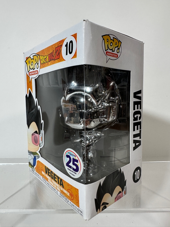 Funko Pop! Animation Dragon Ball Z Vegeta (Silver Chrome) Funimation 25th Anniversary Exclusive Vinyl Figure #10 [Photo 2]