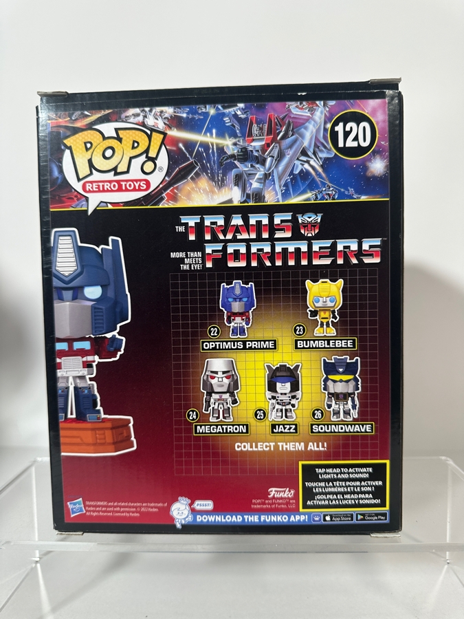 Funko Pop! Retro Toys Transformers Lights & Sounds Optimus Prime Funko Shop Exclusive Vinyl Figure #120 [Photo 3]