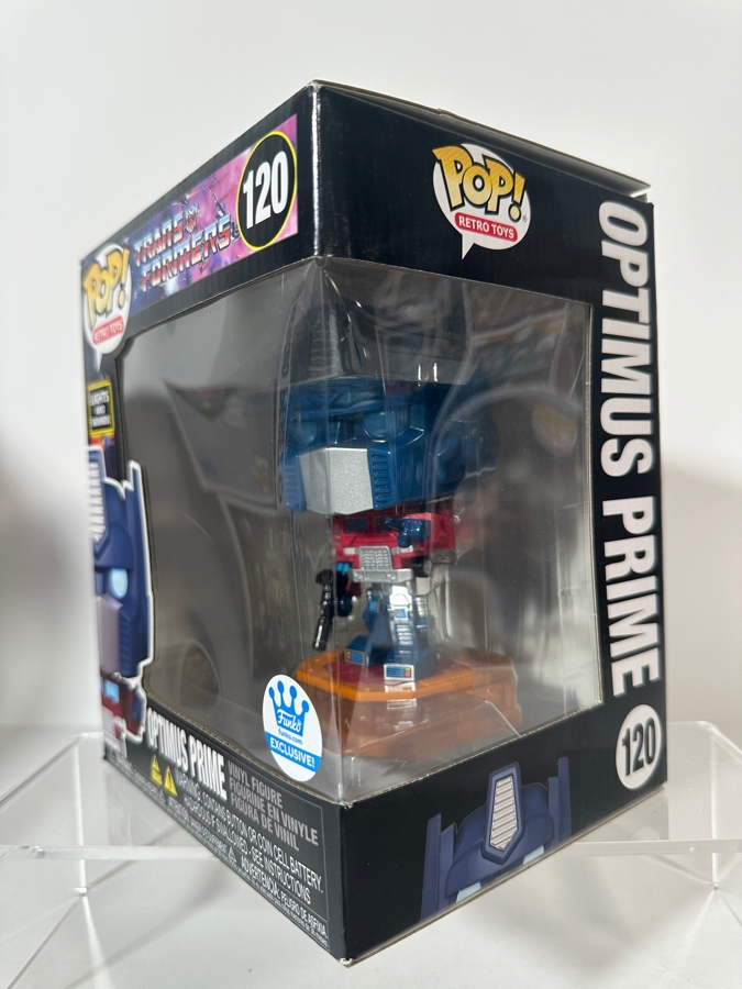 Funko Pop! Retro Toys Transformers Lights & Sounds Optimus Prime Funko Shop Exclusive Vinyl Figure #120 [Photo 2]