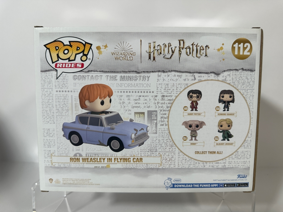 Funko Pop! Rides Wizarding World Harry Potter Ron Weasley in Flying Car 112 Super Deluxe Vinyl Figure In Original Box [Photo 3]