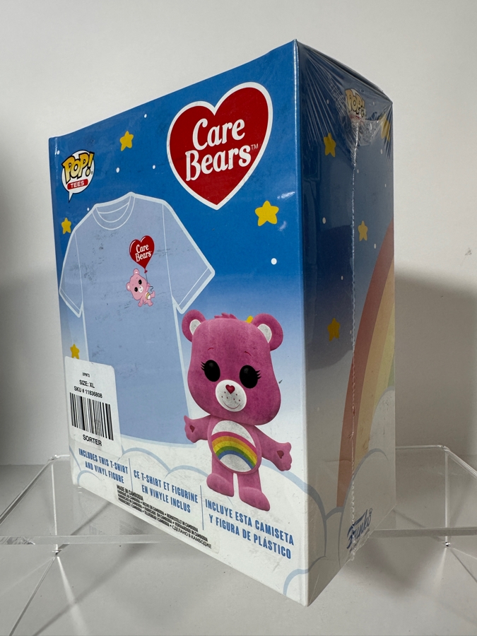 Funko Pop! Tees Care Bears Cheer Bear (Flocked) & T-Shirt Box Set BoxLunch Exclusive Vinyl Figure #351 [Photo 2]