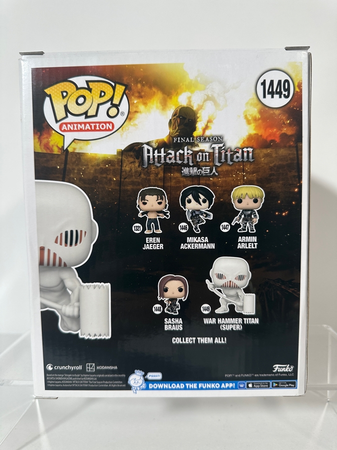 Funko Pop! Animation Attack on Titan Final Season War Hammer Titan Glow-in-the-Dark Funko Shop Exclusive Super 6-Inch Vinyl Figure #1449 [Photo 3]