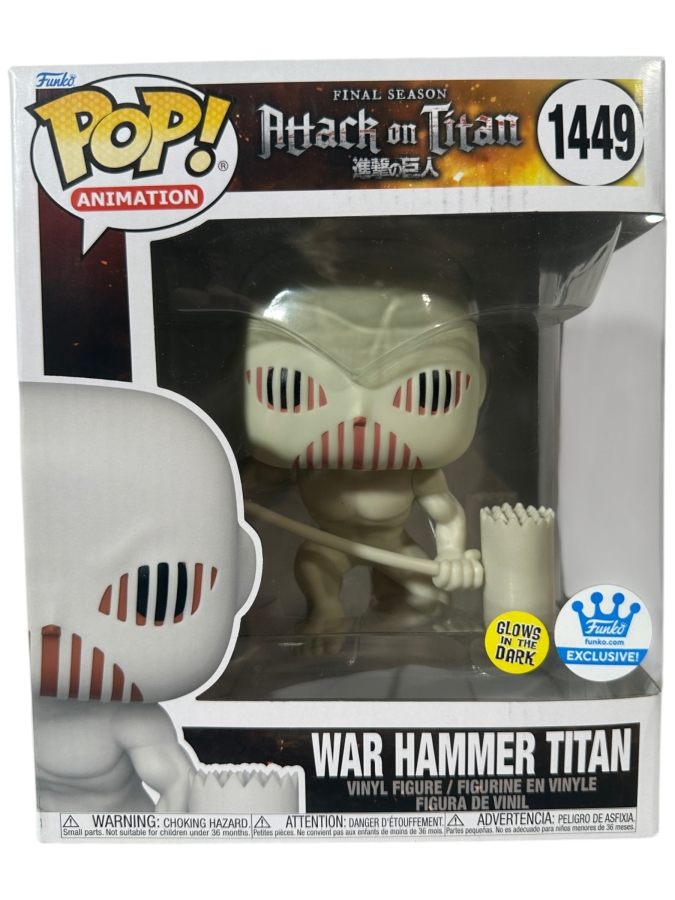 Funko Pop! Animation Attack on Titan Final Season War Hammer Titan Glow-in-the-Dark Funko Shop Exclusive Super 6-Inch Vinyl Figure #1449