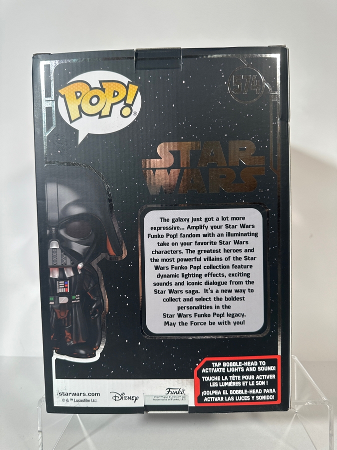 Funko Pop! Star Wars Darth Vader (Lights & Sound) Funko Shop Exclusive Jumbo 10-Inch Vinyl Bobble-Head Figure #574 Estimate $40 - $85 [Photo 3]