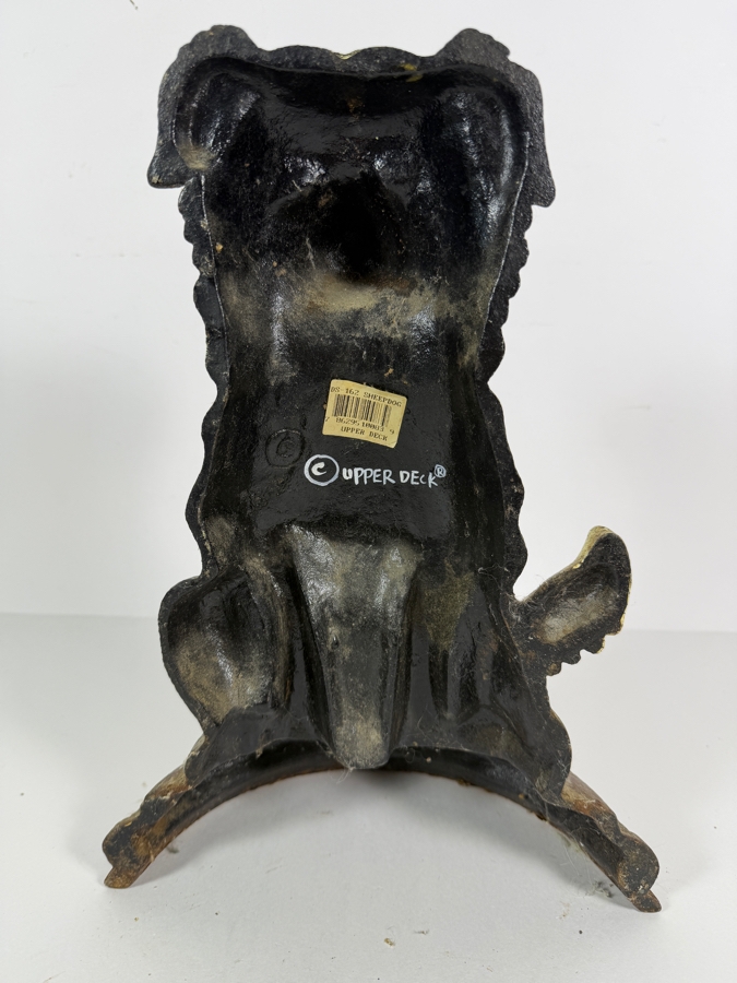 Vintage Upper Deck Cast Iron Border Collie Sheepdog Hand Painted Doorstop 13.5H [Photo 2]