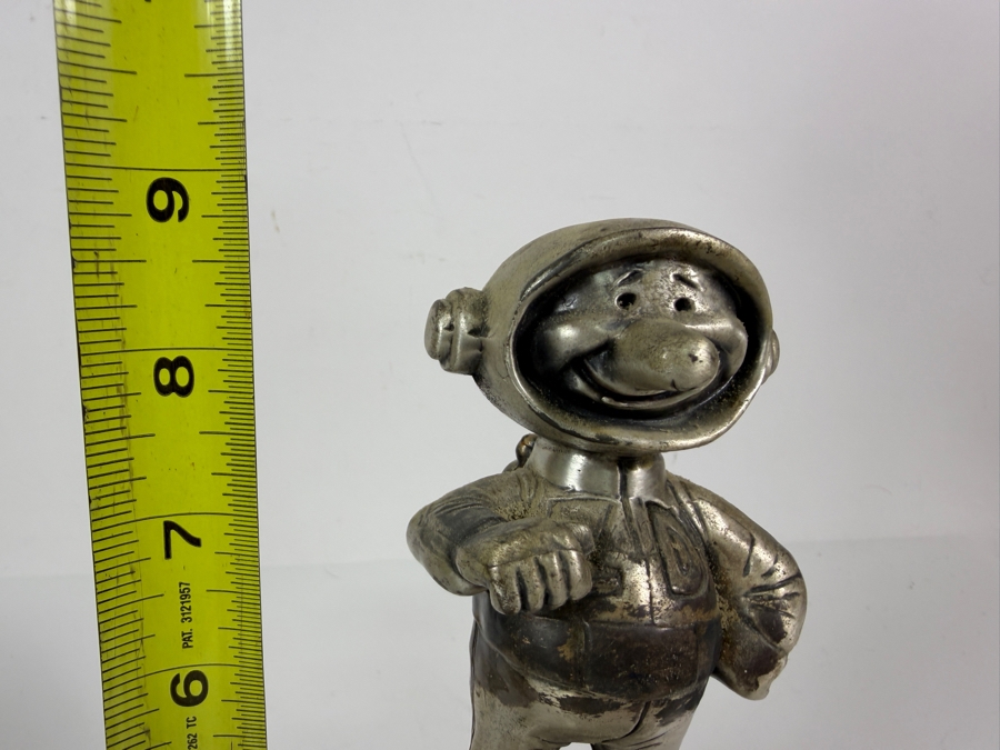 Rare Vintage NASA Apollo Program 'Zero Defects' Apolloneer Award Statuette Astronaut Trophy Manufactured by General Electric (GE) Between 1965 and 1969 with 'Mississippi Test Support Department' Engraved on Back 8.5H [Photo 8]