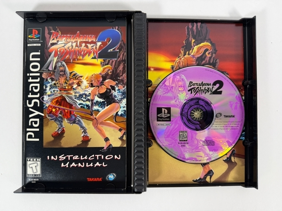 Battle Arena Toshinden 2 Sony PlayStation 1 1996 Original Black Label Long Box Edition (CIB Video Game) Estimate $30 - $50 [Photo 2]