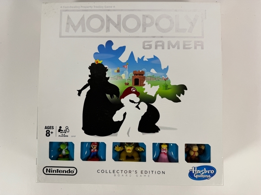 Monopoly Gamer Collector's Edition Super Mario Bros. Nintendo Hasbro Board Game Complete In Box With 8 Extra Power Pack Figure Expansion Tokens Estimate $65 - $125 [Photo 2]