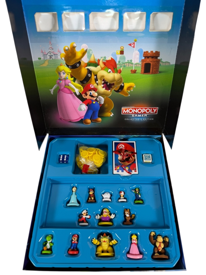 Monopoly Gamer Collector's Edition Super Mario Bros. Nintendo Hasbro Board Game Complete In Box With 8 Extra Power Pack Figure Expansion Tokens Estimate $65 - $125