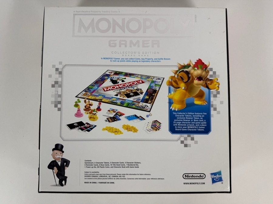 Monopoly Gamer Collector's Edition Super Mario Bros. Nintendo Hasbro Board Game Complete In Box With 8 Extra Power Pack Figure Expansion Tokens Estimate $65 - $125 [Photo 5]