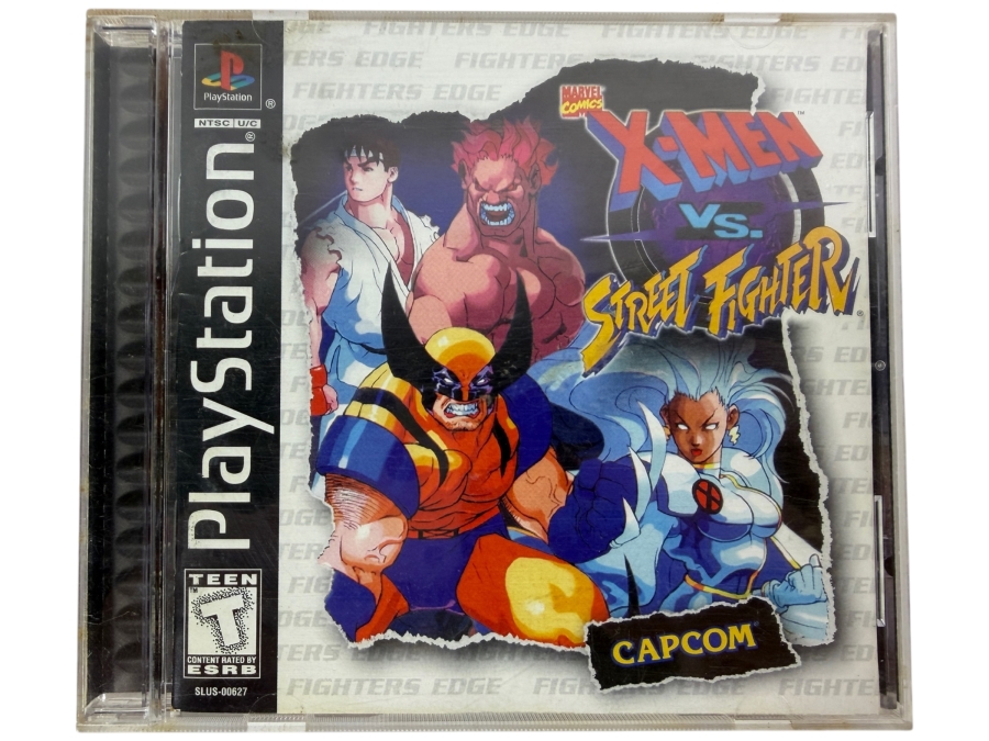 X-Men Vs. Street Fighter Sony PlayStation 1 PS1 Original Black Label Jewel Case Edition Complete In Box CIB Vintage Fighting Video Game SLUS-00627 Estimate $70 - $110