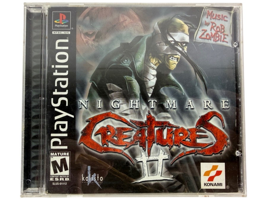 Nightmare Creatures II Sony PlayStation 1 PS1 Original Black Label Jewel Case Edition Complete In Box CIB Vintage Survival Horror Video Game SLUS-01112 Estimate $95 - $150