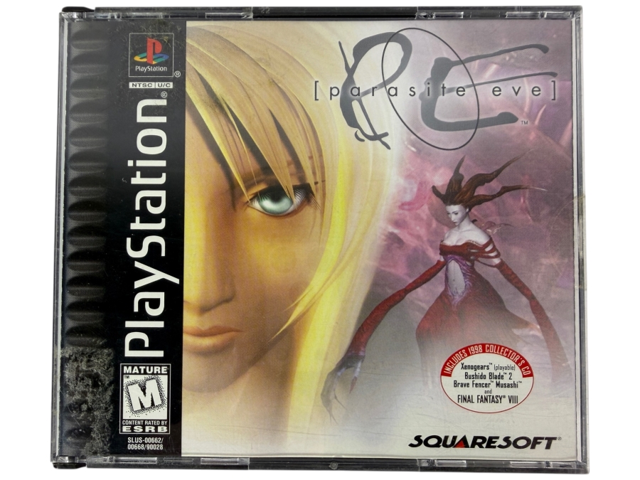 Parasite Eve Sony PlayStation 1 PS1 Original Black Label 3-Disc Set Complete In Box CIB Vintage Cinematic RPG Video Game SLUS-00662 Estimate $110 - $160