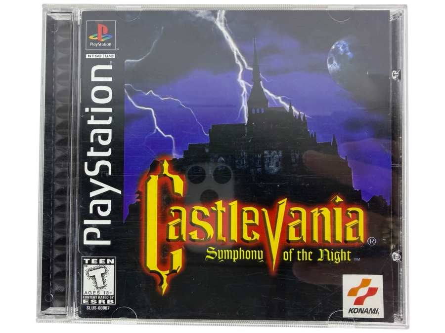 Castlevania: Symphony of the Night Sony PlayStation 1 PS1 Original Black Label Jewel Case Edition Complete In Box CIB Vintage Metroidvania Action RPG Game SLUS-00067 Estimate $175 - $240