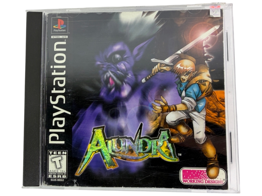Alundra Sony PlayStation 1 PS1 Original Black Label Jewel Case Edition Complete In Box CIB Vintage Action RPG Video Game SLUS-00553 Estimate $190 - $260