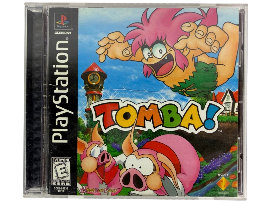 Tomba! Sony PlayStation 1 PS1 Original Black Label Jewel Case Edition Complete In Box CIB Vintage Platformer Video Game SCUS-94236 Estimate $95 - $145