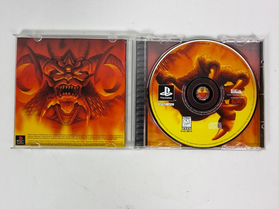 Diablo Sony PlayStation 1 PS1 Original Black Label Jewel Case Edition Complete In Box CIB Vintage Action RPG Video Game SLUS-00619 Estimate $135 - $200 [Photo 2]