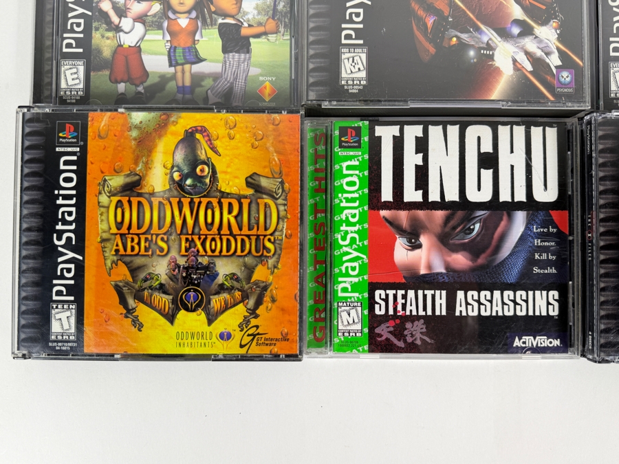 Lot of 12 Vintage Sony PlayStation 1 PS1 Action, Stealth, and Strategy Video Games in Retail Jewel Cases Estimate $110 - $175 [Photo 4]