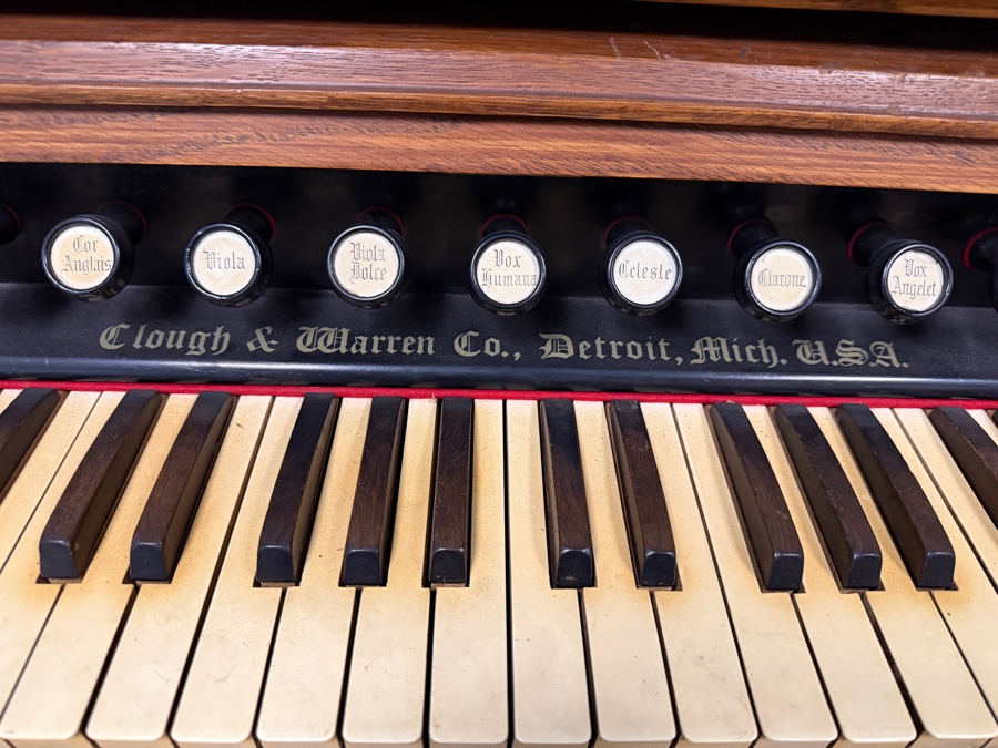 Working Antique Victorian Clough And Warren Company Carved Oak Reed Pump Organ 48W X  23D X 50H [Photo 2]