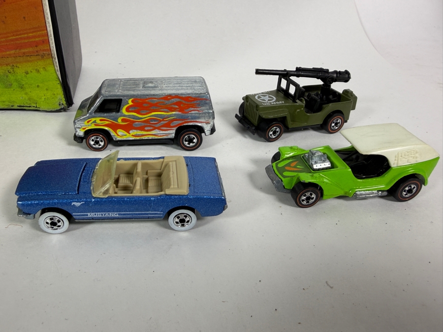 Just Added - Vintage Mattel Hot Wheels Redlines Cars Early Collection with Original 1969 Vinyl Collector's Race Case Storage Box - See Photos [Photo 34]