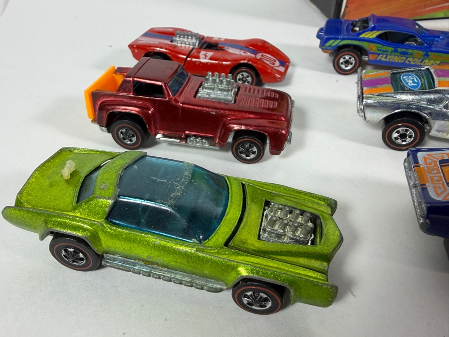 Just Added - Vintage Mattel Hot Wheels Redlines Cars Early Collection with Original 1969 Vinyl Collector's Race Case Storage Box - See Photos [Photo 24]