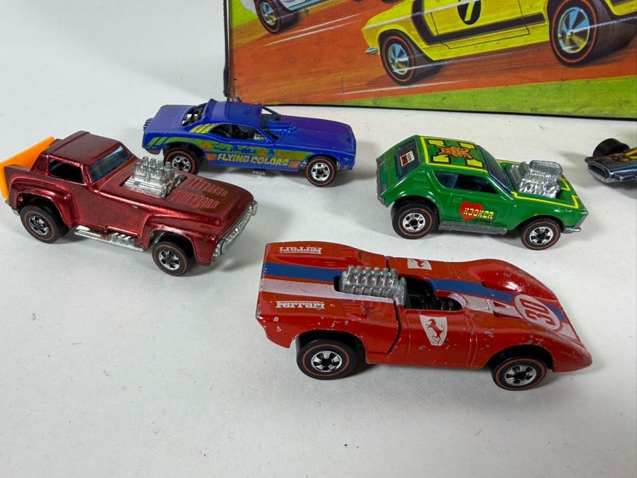 Just Added - Vintage Mattel Hot Wheels Redlines Cars Early Collection with Original 1969 Vinyl Collector's Race Case Storage Box - See Photos [Photo 30]