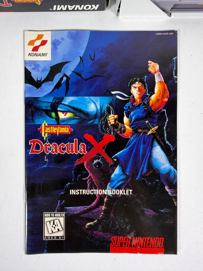 Castlevania Dracula X Super Nintendo SNES Complete In Box CIB Estimate $1,200 - $1,600 [Photo 5]
