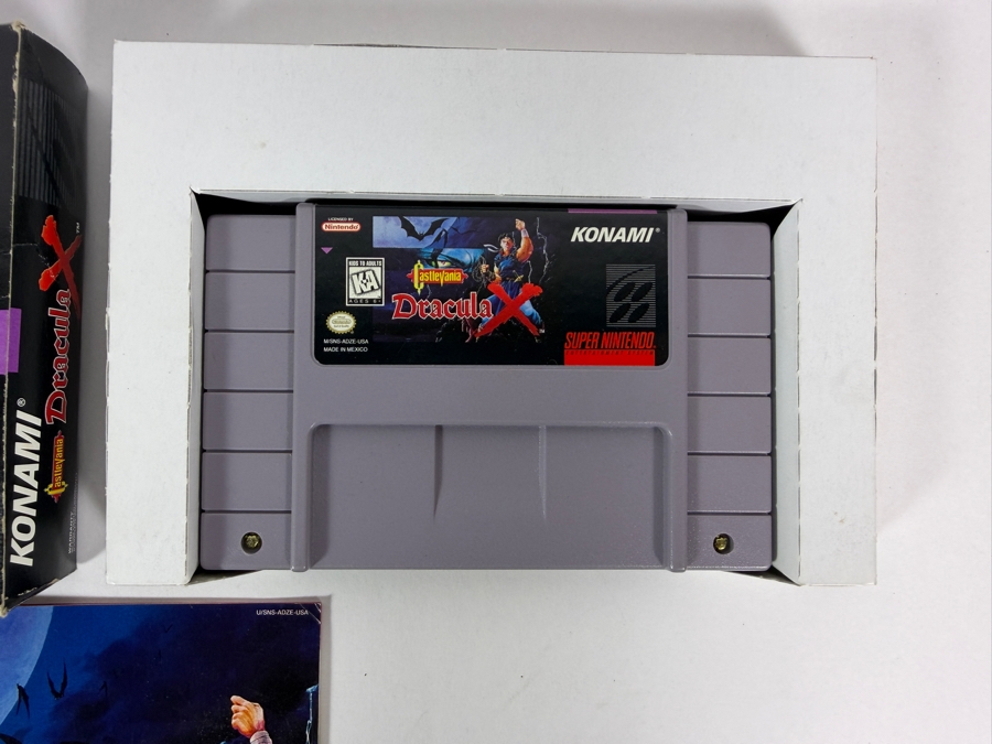 Castlevania Dracula X Super Nintendo SNES Complete In Box CIB Estimate $1,200 - $1,600 [Photo 3]