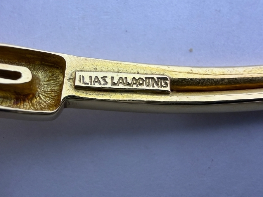 18k Gold Greek Designer Ilias Lalaounis Collar Necklace with Matching Clip-on Earrings 57.0g ($5,515 Gold Melt Value) [Photo 8]