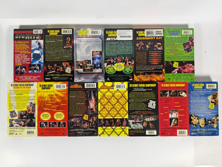 UFC Ultimate Fighting Championship Early Events VHS Tape Lot Of 13 Estimate $150 - $250 [Photo 9]