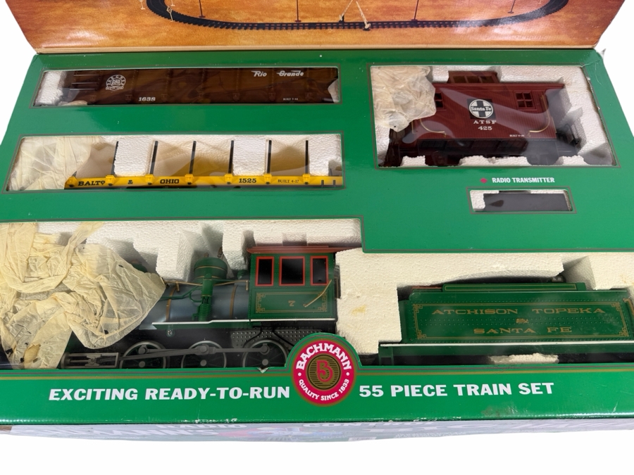Bachmann's Big Hauler G Scale Radio Control Atchison Topeka Santa Fe 55 Piece Train Set 90-0100 Estimate $80 - $130 [Photo 2]