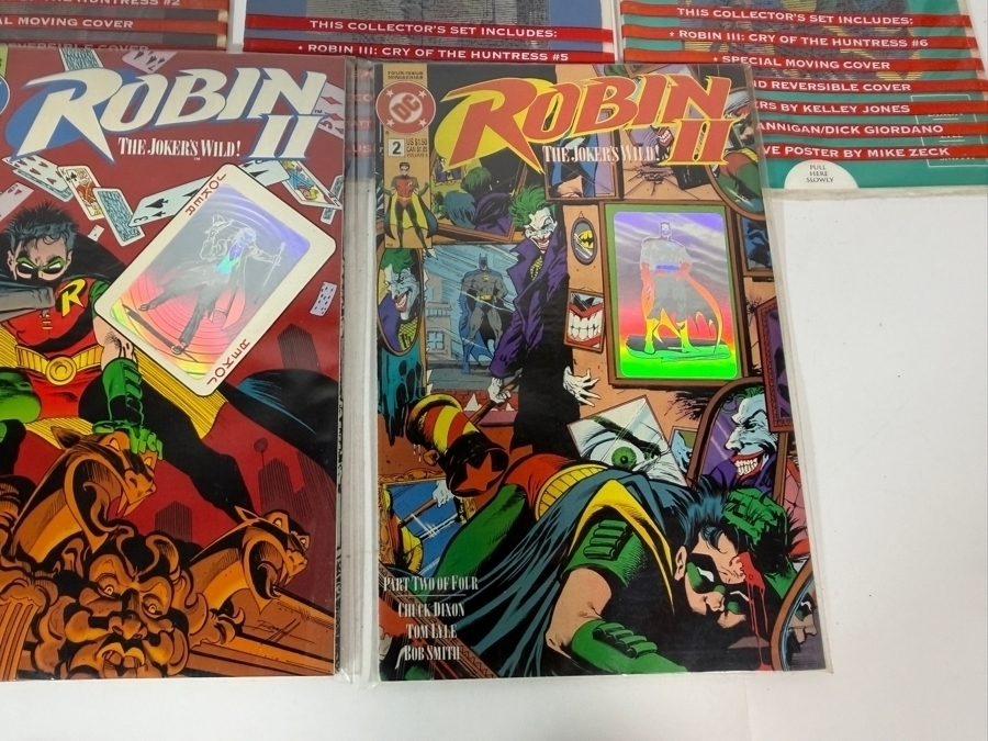Vintage Robin II And Robin III DC Comic Book Hologram Variant Lot - See Photos [Photo 7]