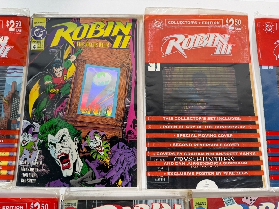Vintage Robin II And Robin III DC Comic Book Hologram Variant Lot - See Photos [Photo 3]