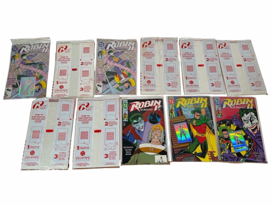 Vintage Robin II And Robin III DC Comic Book Hologram Variant Lot - See Photos [Photo 8]