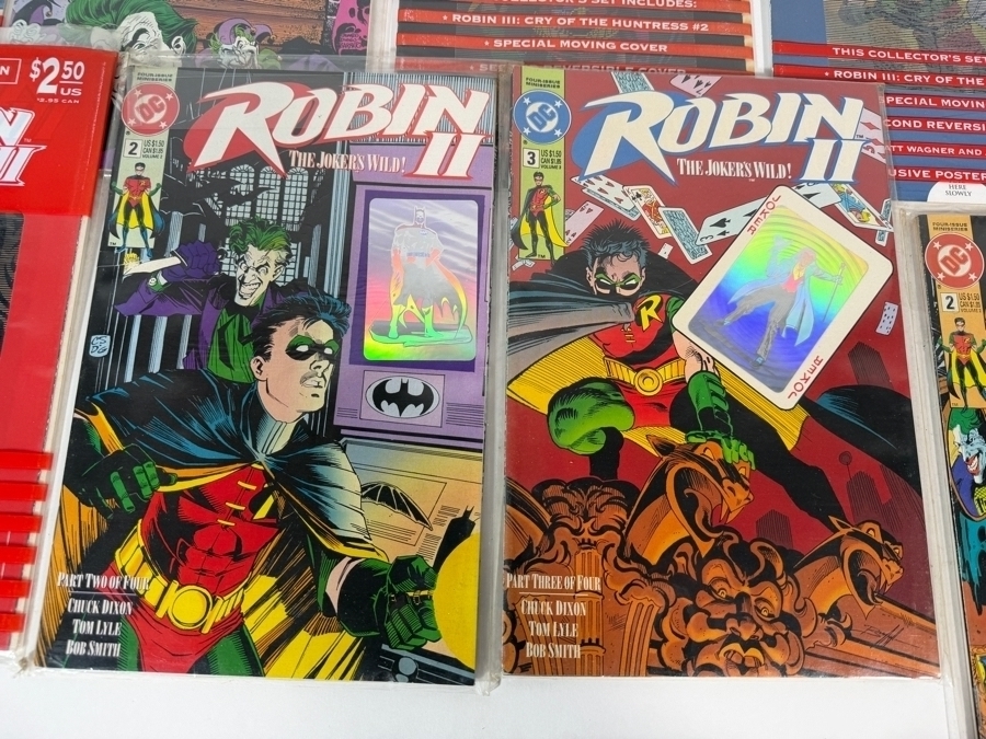 Vintage Robin II And Robin III DC Comic Book Hologram Variant Lot - See Photos [Photo 6]