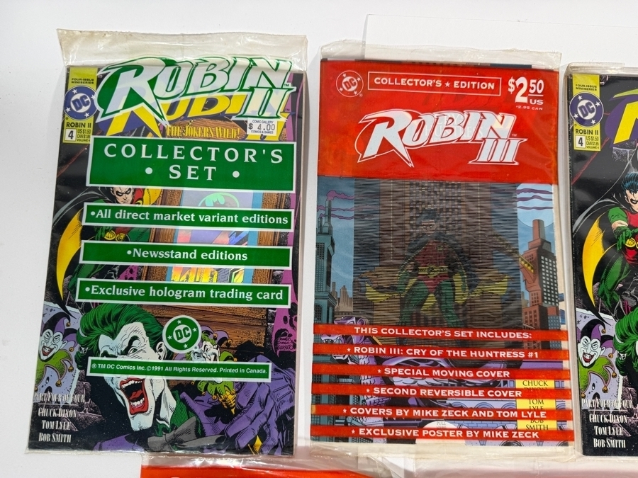 Vintage Robin II And Robin III DC Comic Book Hologram Variant Lot - See Photos [Photo 2]