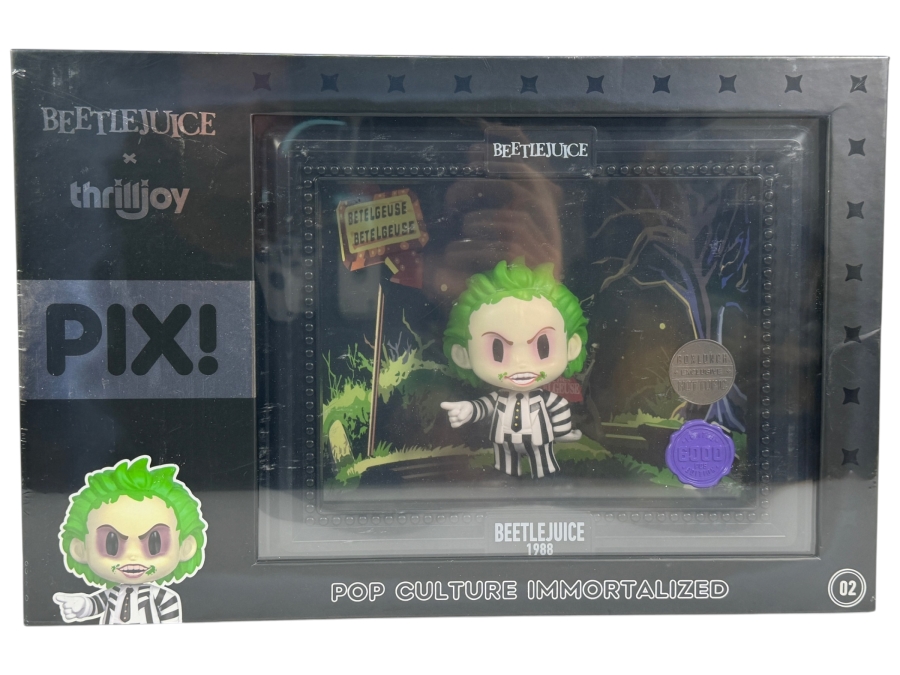 Thrilljoy Pix Beetlejuice 1988 Premium Collectible Figure Box Limited Edition 6000 Estimate $40 - $65