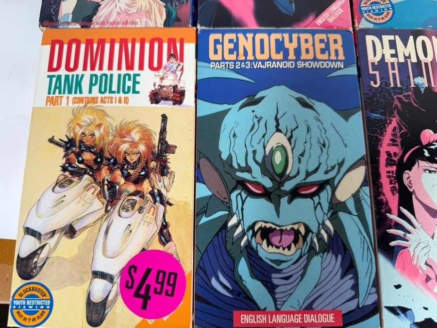 Vintage 1980s 1990s Retro Cyberpunk Sci Fi Mecha Anime VHS Video Tape Lot Of 18 Estimate $150 - $250 [Photo 4]