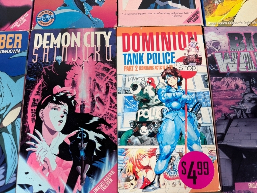 Vintage 1980s 1990s Retro Cyberpunk Sci Fi Mecha Anime VHS Video Tape Lot Of 18 Estimate $150 - $250 [Photo 5]