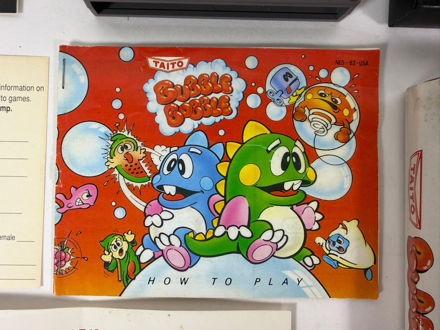 Taito Bubble Bobble Nintendo NES Complete In Box CIB With Manual And Inserts Estimate $100 - $150 [Photo 3]