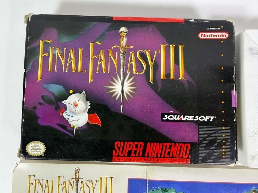 Final Fantasy III Super Nintendo SNES Complete In Box CIB With Map Manual And Inserts Estimate $250 - $350 [Photo 3]